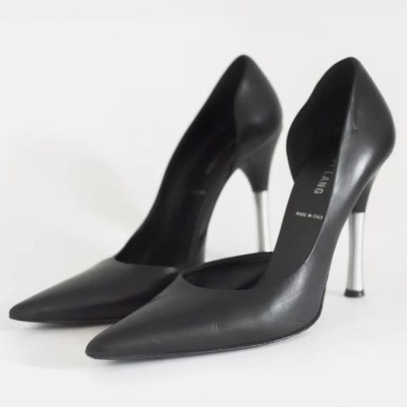 Helmut Lang aw 2003 vintage metal heels size 38.5 - Picture 1 of 7